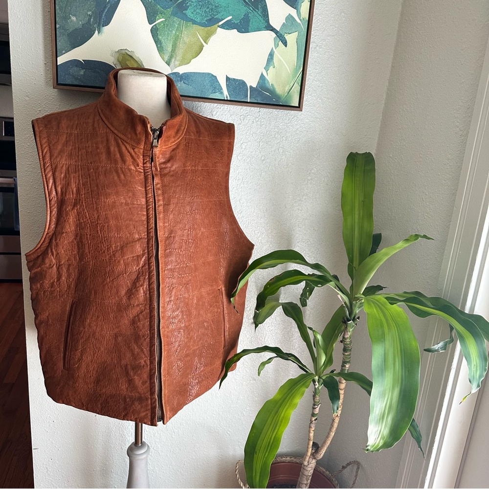 Billy Reid 100% Lambskin Leather Moto Vest